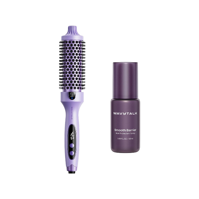 Blowout Boost Thermal Brush and Heat protectant Spray by Wavytalk